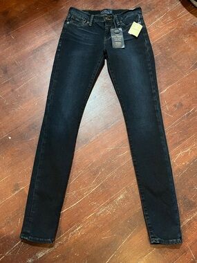 Lucky Brand Blue Jeans with Yellow Contrast Stitching